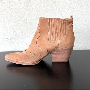 Sam Edelman Winona Western Natural Suede Bootie Women’s 10